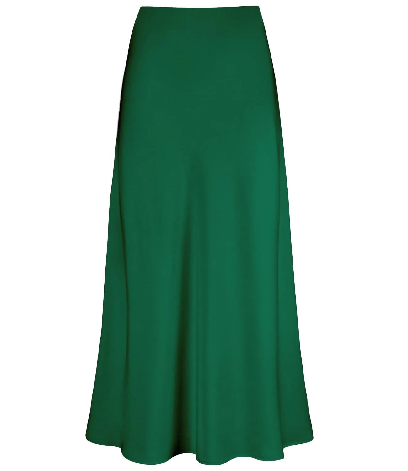 2025 Elegant Faux Silk Satin Skirts for Women High Waist A-line Office Lady  Solid Color Glossy Finish Fishtail Skirt