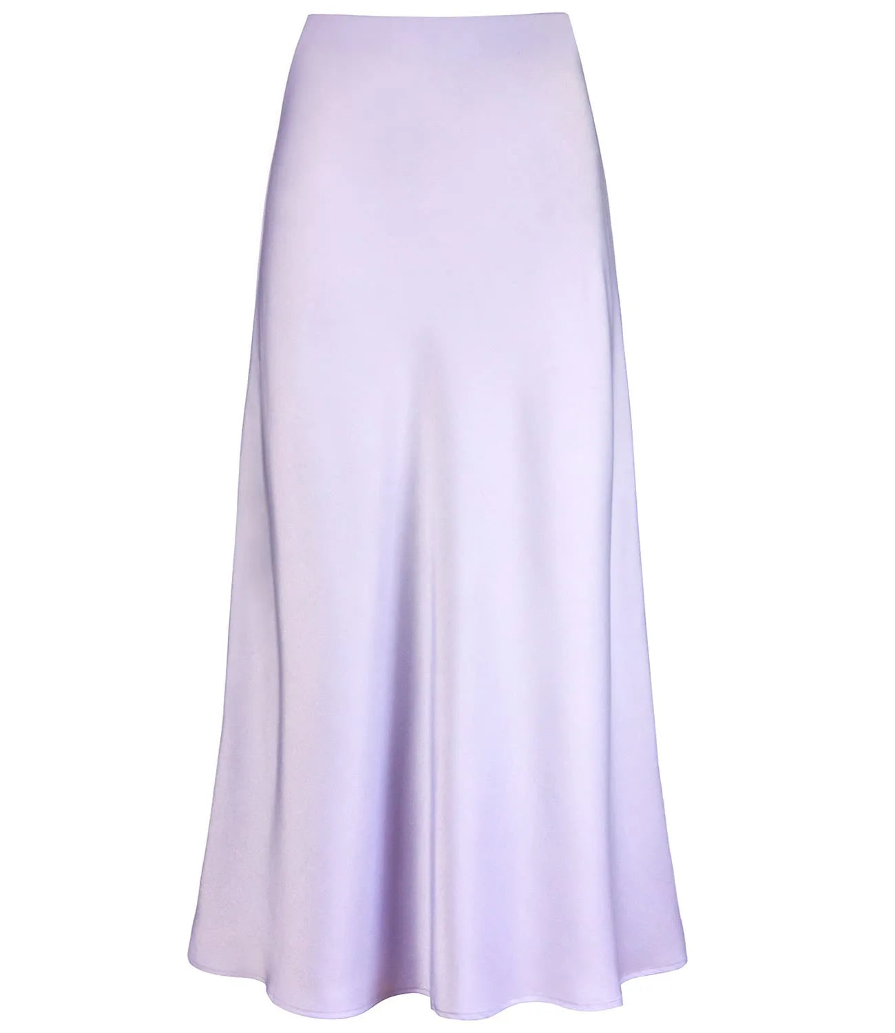 2025 Elegant Faux Silk Satin Skirts for Women High Waist A-line Office Lady  Solid Color Glossy Finish Fishtail Skirt